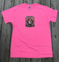 Pink Western Cowgirl Graphic Tee – "The Hell I Won't" Attitude Shirt (Size Large)