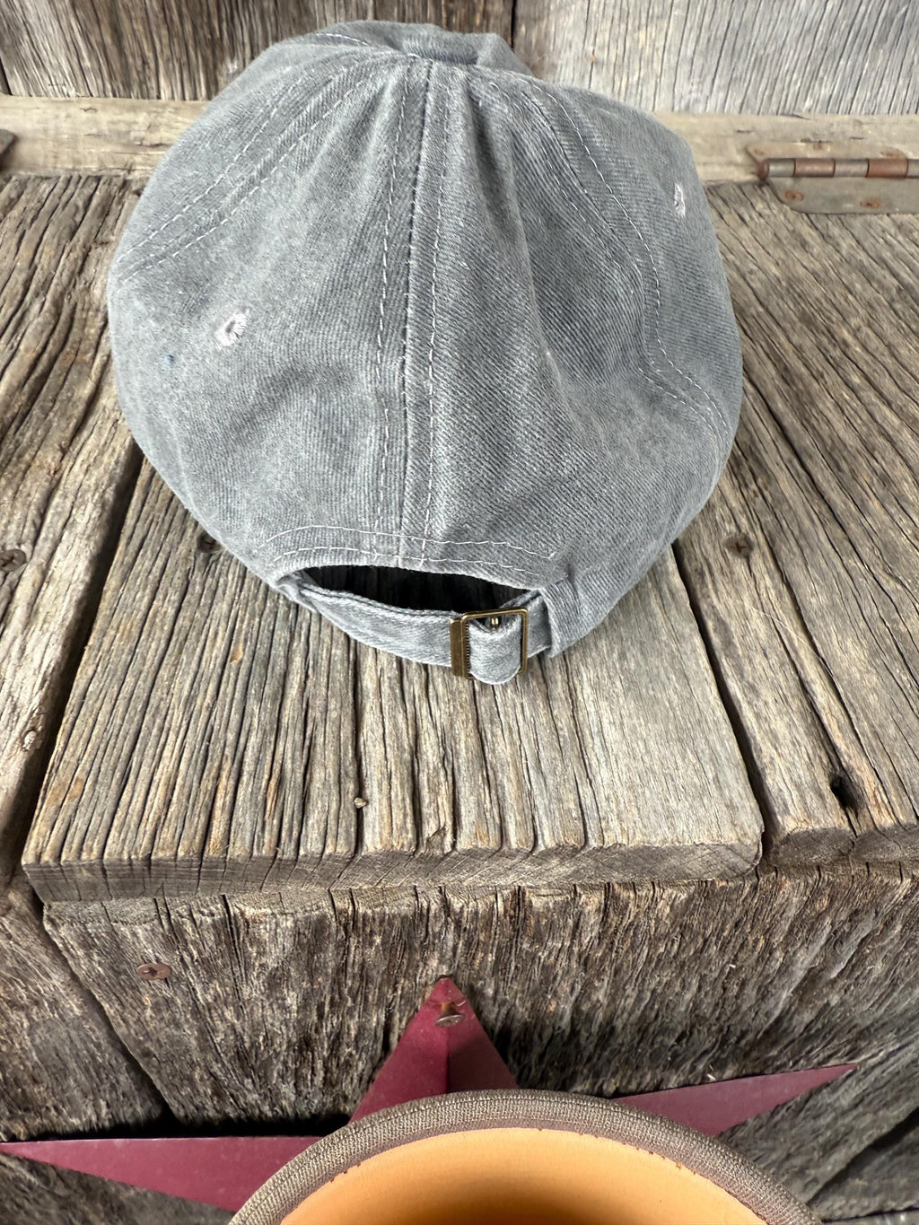 Distressed Gray Western Trucker Hat | Cheetah Faux Leather Flower, Silver Turquoise Concho & Lace Hat Band | Cowgirl Cap