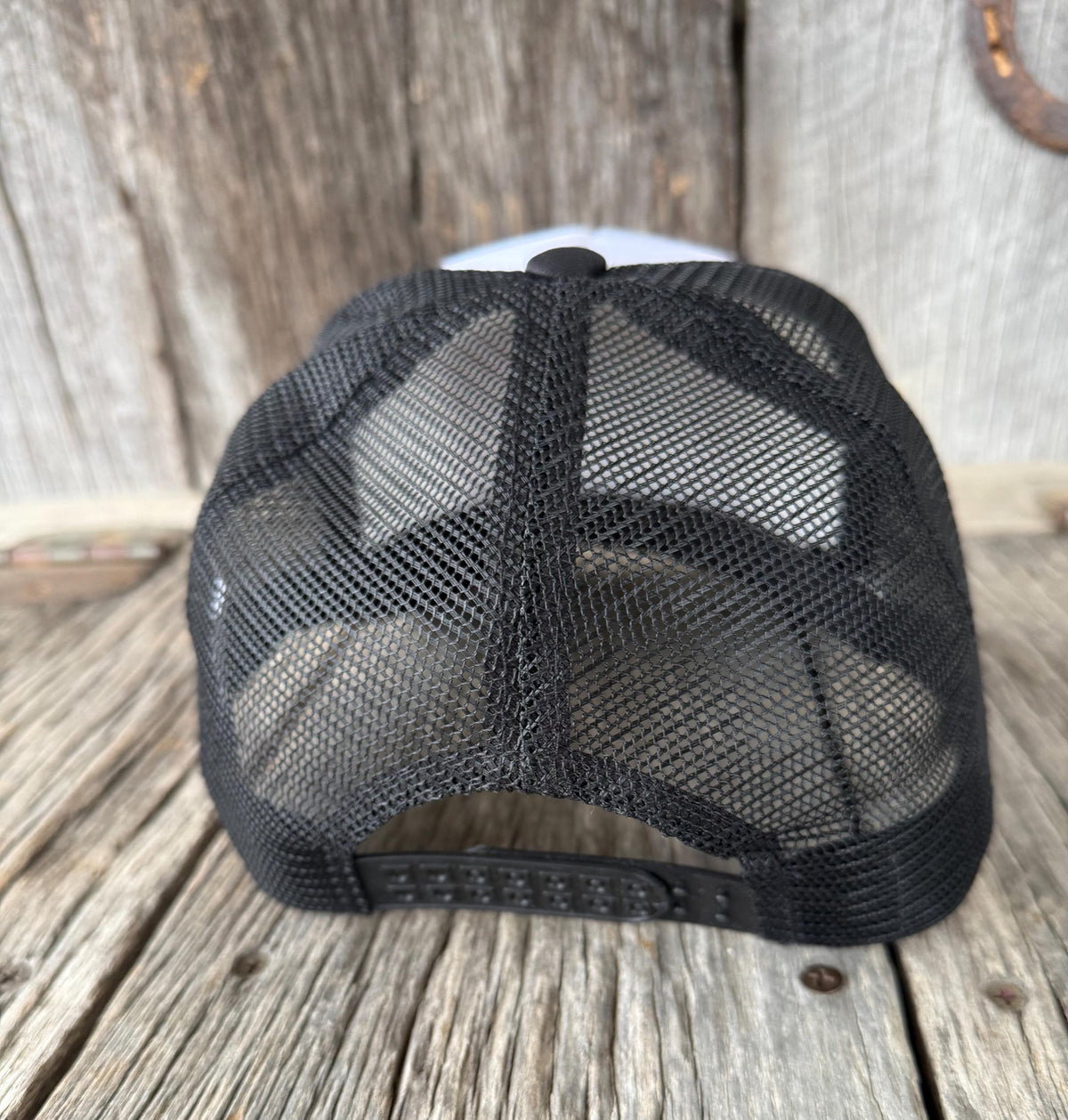 Black Western Trucker Hat | Tequila & Cowboy Iron-On Patch | Silver Hat Chain