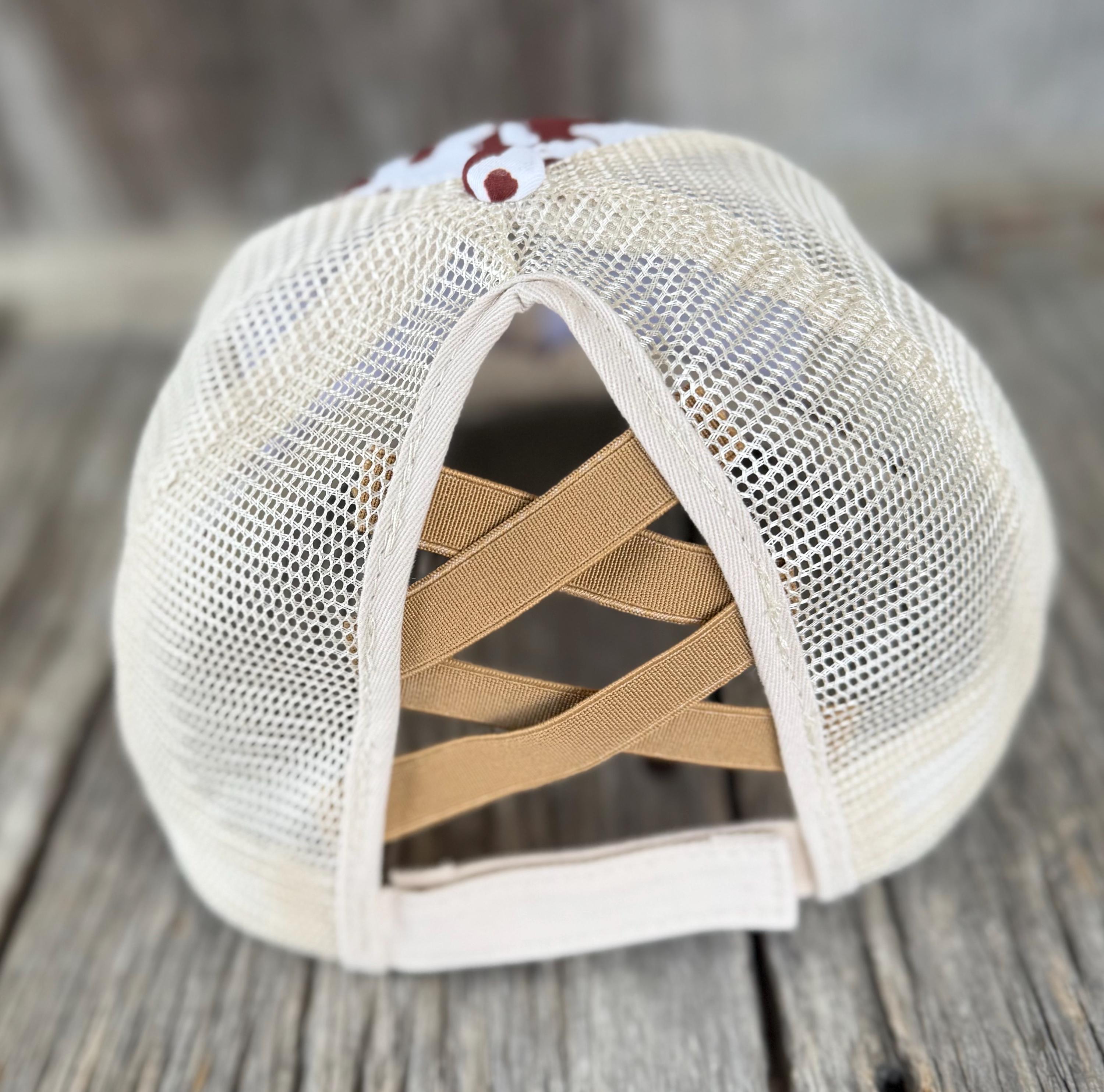 Brown Cow Print Western Trucker Hat | Sequin Howdy, Star & Lightning Bolt Patches | Hat Pin