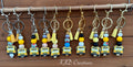 School Bus Driver Silicone Beaded Keychain with Leather Tassel