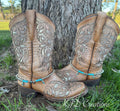 Turquoise & Silver Beaded Cowboy Boot Bracelet | Silver Charms | Boho Western Boot Jewelry | Pair of 2