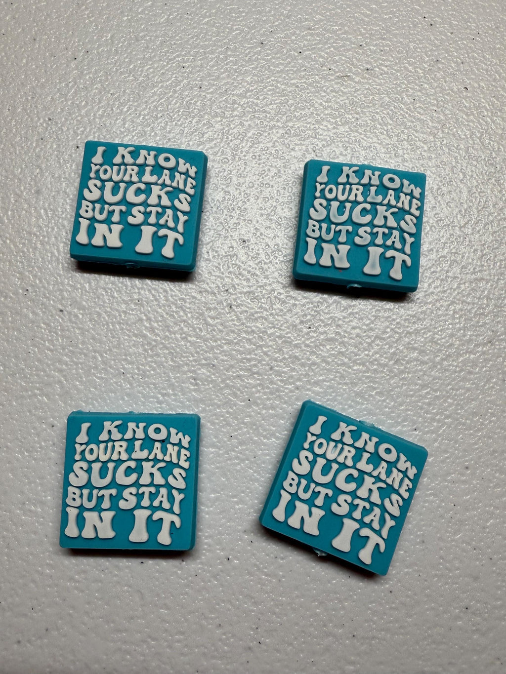 "Stay In Your Lane" Funny Focal Silicone Bead – For Keychains, Bracelets & Pen Charms