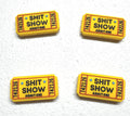 Shit Show Admit One Ticket Silicone Focal Bead – Funny DIY Keychain & Bracelet Charm