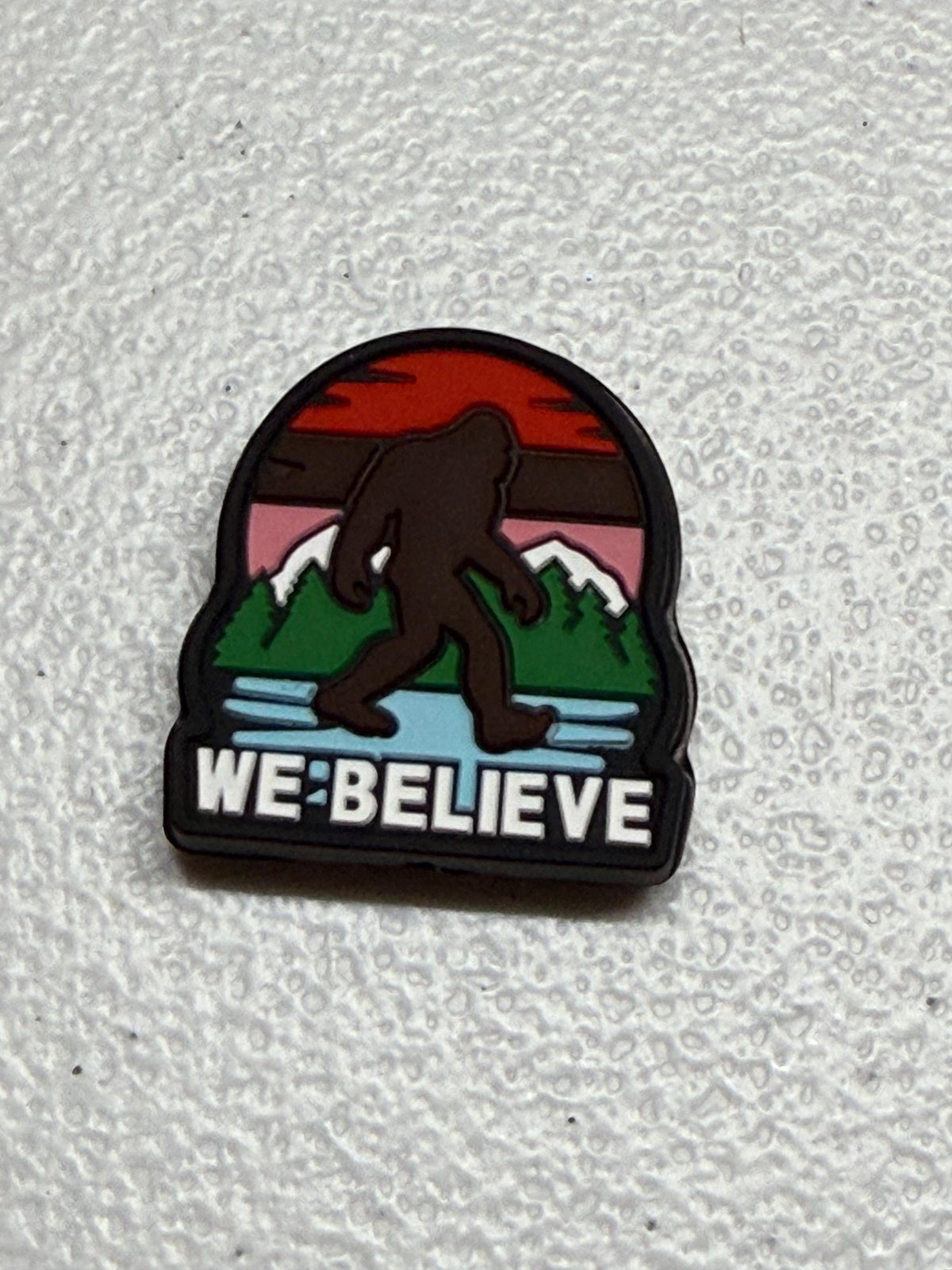 Bigfoot Sasquatch "We Believe" Focal Silicone Bead – For Keychains, Bracelets, Pens & Necklaces