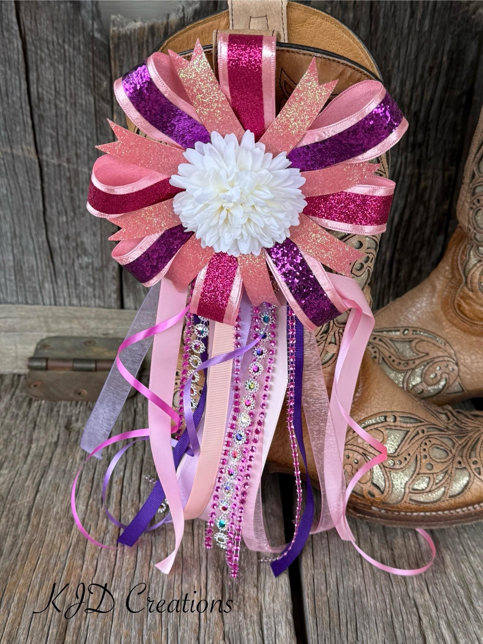 Pink & Purple Glitter Mini Boot Mum – Homecoming Clip-On Boot Accessory