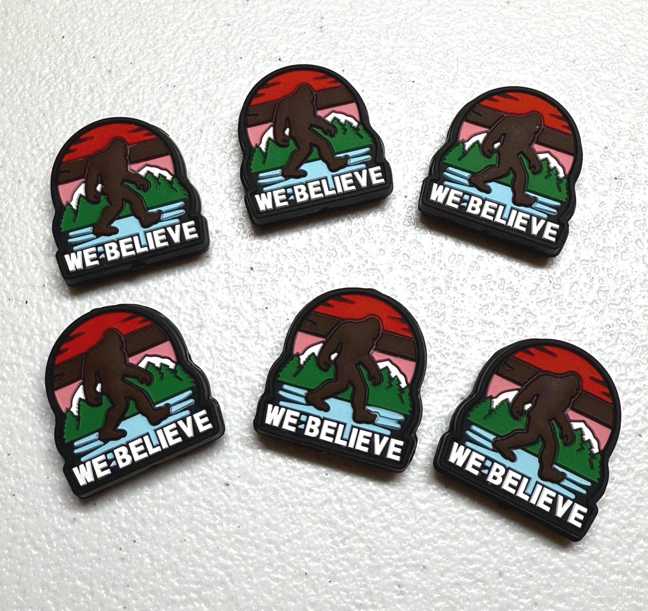 Bigfoot Sasquatch "We Believe" Focal Silicone Bead – For Keychains, Bracelets, Pens & Necklaces