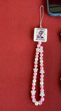Pink Flower Beaded Cell Phone Wristlet – "Broke & Bougie" or "Expensive, Difficult & Talks Back"