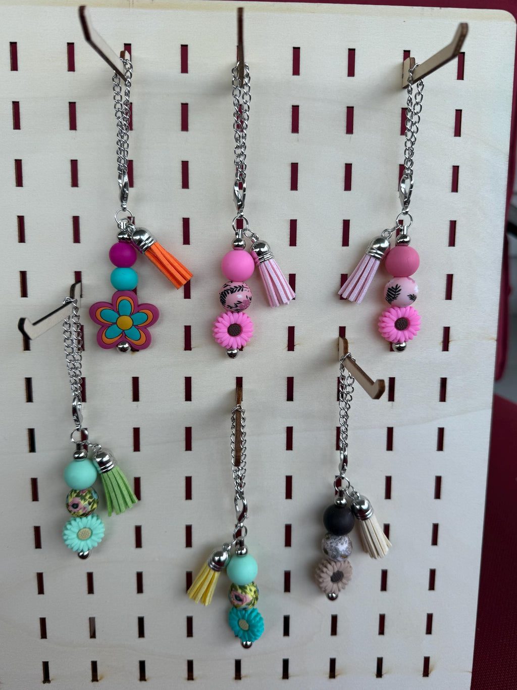 western boho flower beaded tumbler cup charms