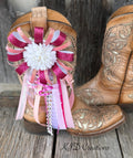 Pink & Purple Glitter Homecoming Mini Boot Mum | Clip-On Boot, Bag & Charm Accessory | Game Day Spirit Wear