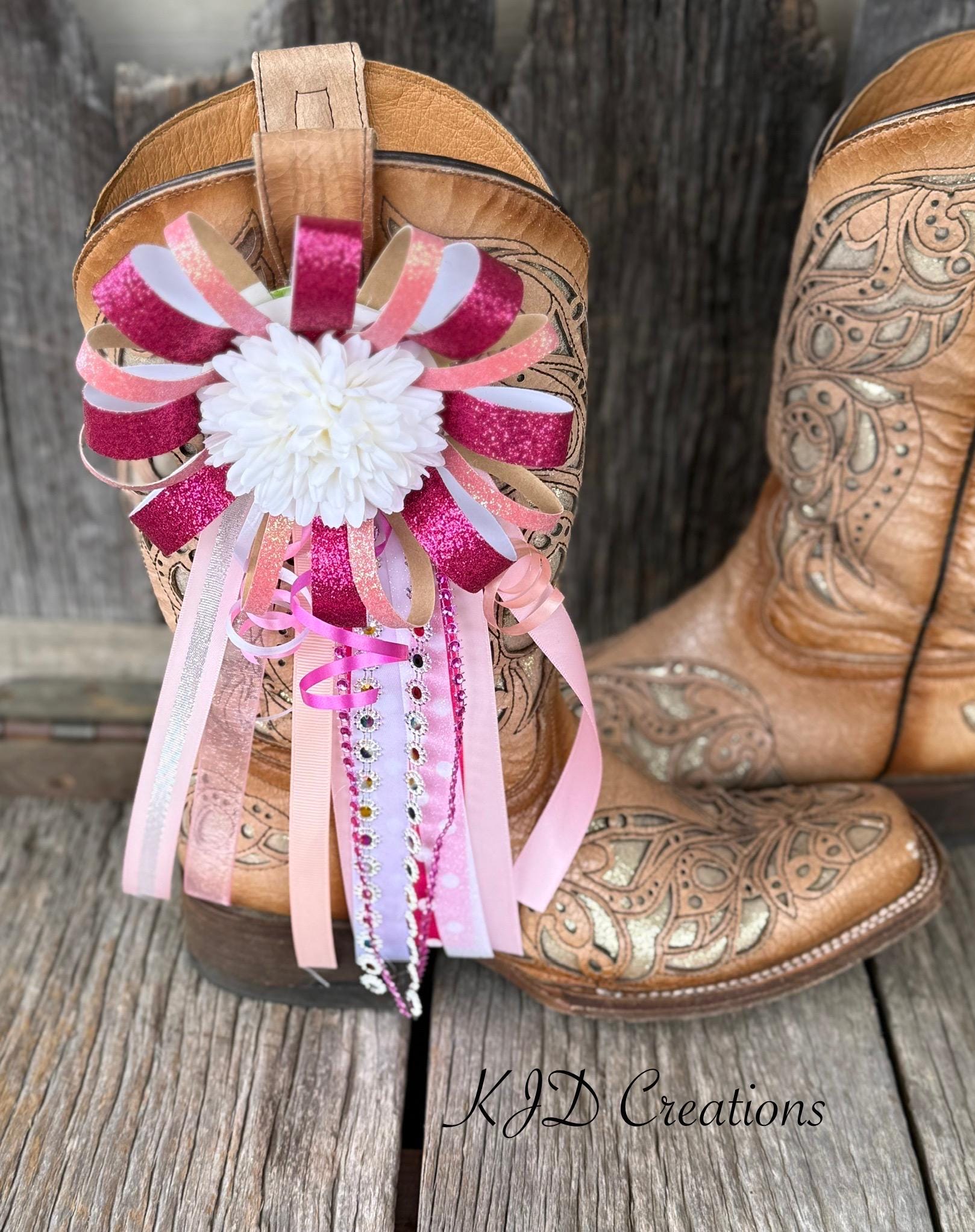 Pink & Purple Glitter Homecoming Mini Boot Mum | Clip-On Boot, Bag & Charm Accessory | Game Day Spirit Wear