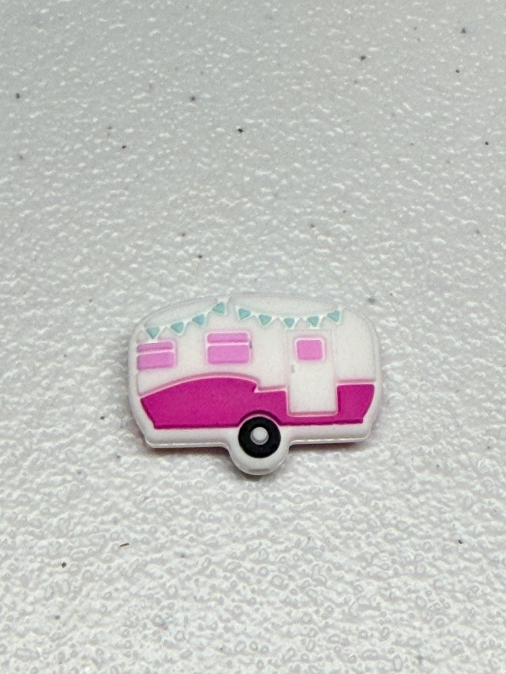 Happy Camper Retro RV Silicone Focal Bead | Keychain, Bracelet & Pen Charm