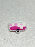 Happy Camper Retro RV Silicone Focal Bead | Keychain, Bracelet & Pen Charm