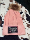 Knit Winter Beanie Hat with Faux Fur Pom-Pom – Funny Patch Styles | Boujee, Expensive & Spoiled