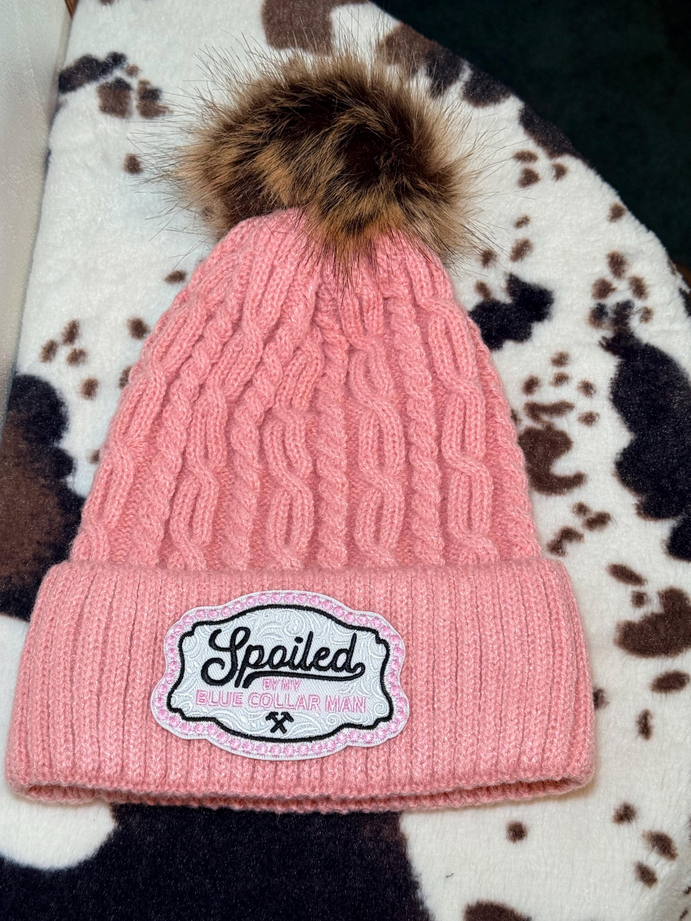 Knit Winter Beanie Hat with Faux Fur Pom-Pom – Funny Patch Styles | Boujee, Expensive & Spoiled
