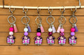 Broke & Bougie Silicone Beaded Keychain with Leather Tassel