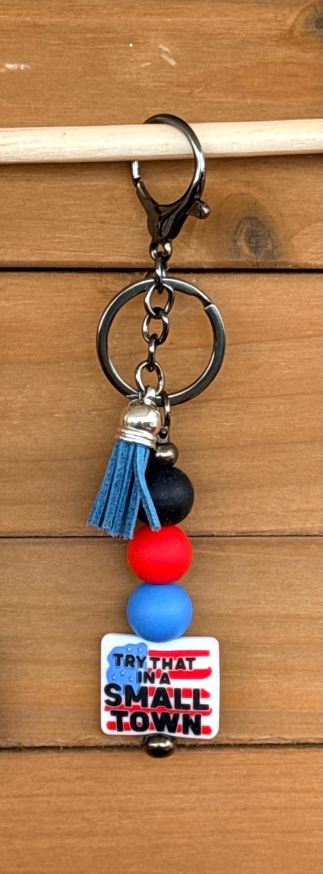 Country Music Silicone Beaded Keychain | 90s Country & Classic Country Roads Bag Charm