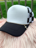 Gold Cross Hat Chain | Christian Religious Hat Accessory for Trucker & Baseball Caps