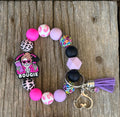 Bougie & Broke Silicone Beaded Wristlet Bracelet Keychain with Leather Tassel | Sassy Quote Styles