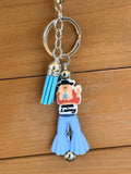 Bell Bottoms & Fringe Silicone Beaded Keychain | Country Music Bag Charm