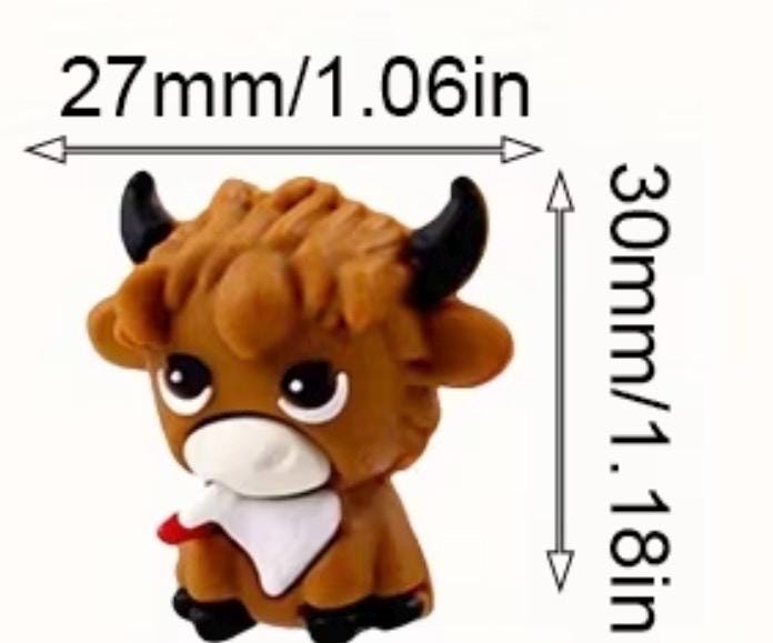 Highland Cow Silicone Focal Bead – For Keychains, Bracelets, Pens & Charms