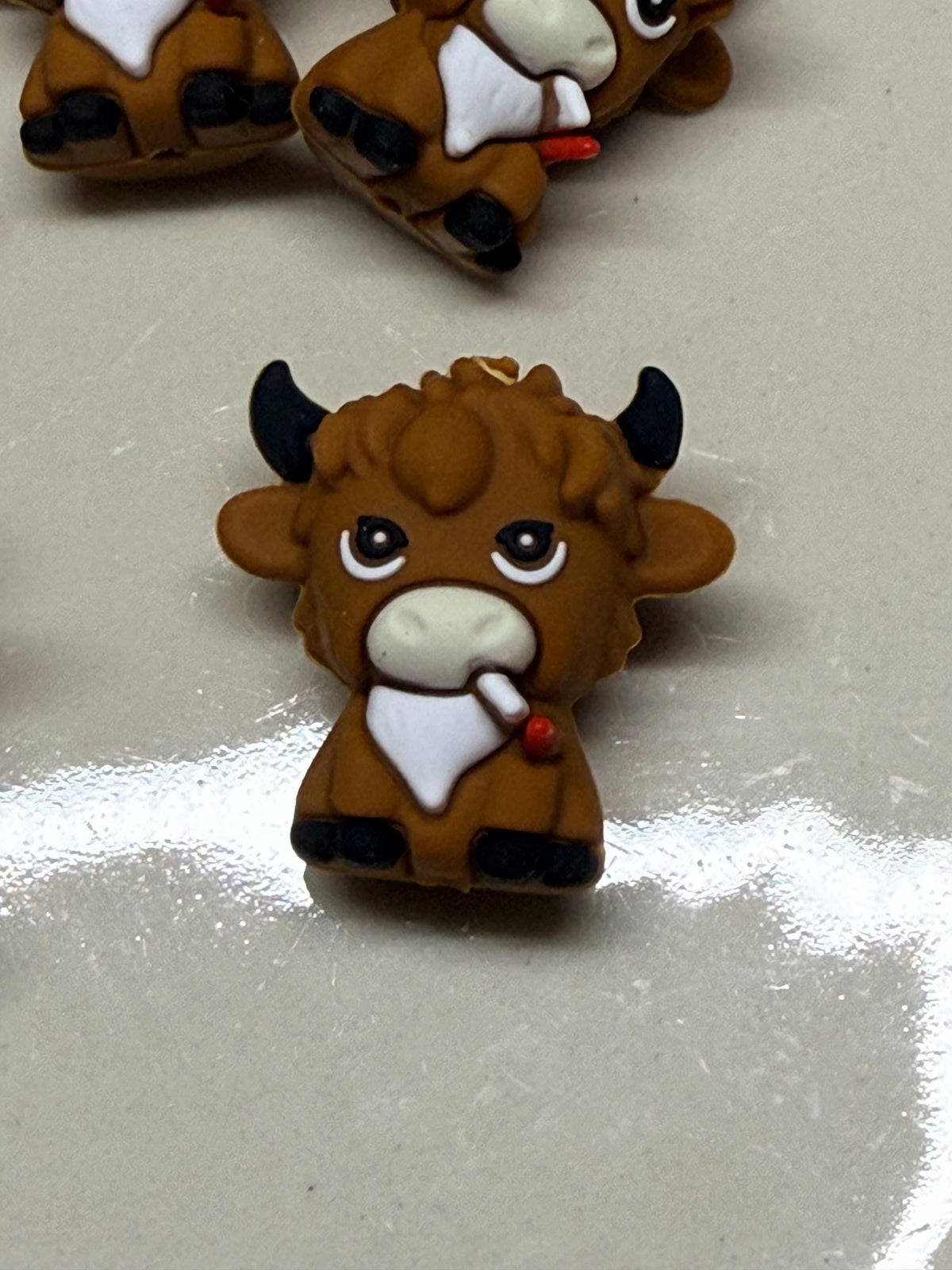 Highland Cow Silicone Focal Bead – For Keychains, Bracelets, Pens & Charms