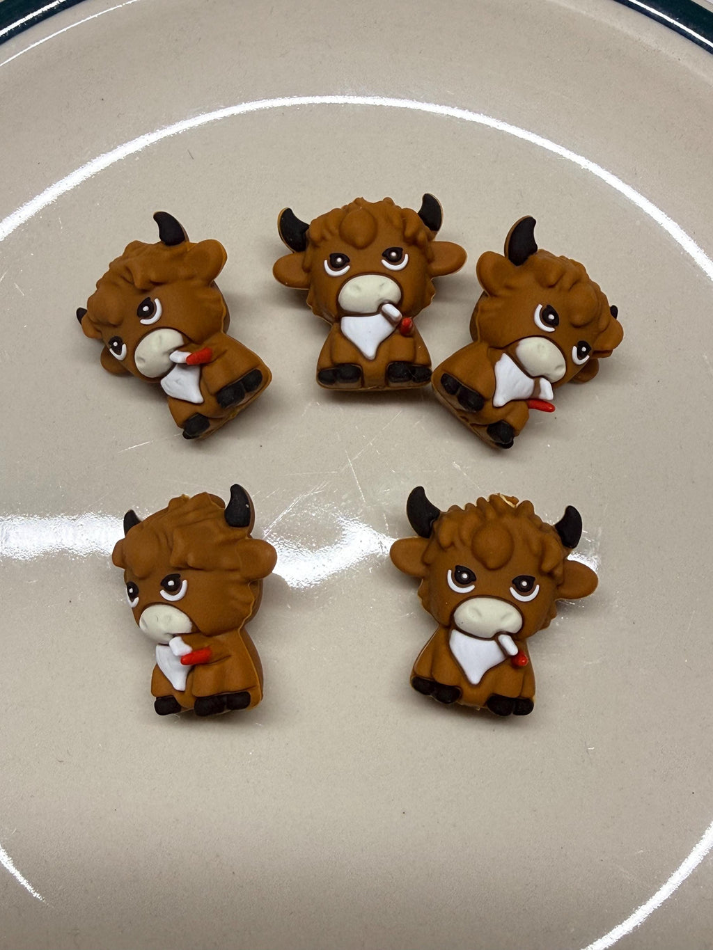 Highland Cow Silicone Focal Bead – For Keychains, Bracelets, Pens & Charms